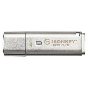 Kingston 32GB IKLP50 IronKey Locker+ 50 AES USB, w/256bit Encryption