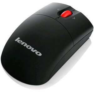 LENOVO myš bezdrôtová Laser Wireless Mouse (mini veľkosť) - 1600dpi, 2.4GHz, Laser, USB vysílač, 3 tlačítka, 2xAA, čierna