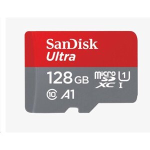 SanDisk MicroSDXC karta 128 GB Ultra (140 MB/s, A1 Class 10 UHS-I) + adaptér