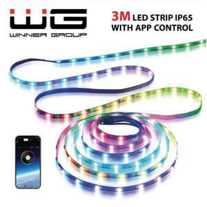 LED RGB opasok WG18 s aplikáciou, 3 metre, IP 65