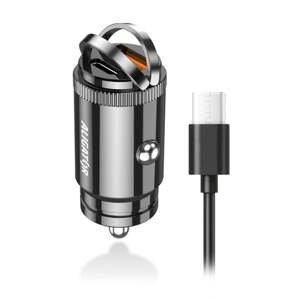 Mini nabíjačka do auta Aligator 30W, PD, USB-C+USB + kábel USB-C