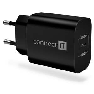 Nabíjačka Connect IT Voyager 2, 25W PD, 1xUSB-C, čierna