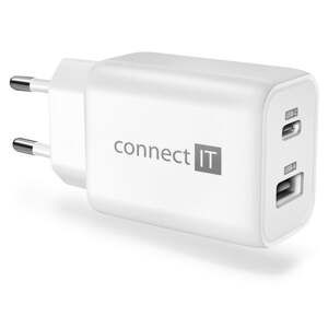 Nabíjačka Connect IT Wanderer 2, 33W PD, 1x USB-C+ 1x USB, biela