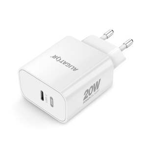 Nabíjačka Aligator, USB-C, 20W, biela