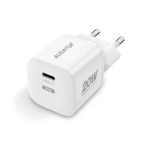 Nabíjačka mini Aligator, USB-C, 20W, biela