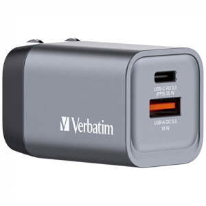 GaN nabíjačka Verbatim 35W, USB-C PD/USB-A QC 3.0