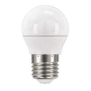 LED žiarovka Emos ZQ1120, E27, 6W, guľatá, číra, teplá biela