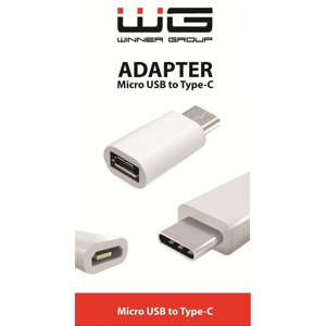 Adaptér WG Micro USB na USB-C, biela