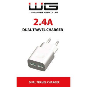 Nabíjačka WG 2xUSB 2,4A, biela