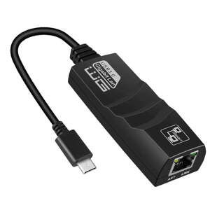 Adaptér RJ-45 Gigabit Ethernet(female) na USB-C(male),1000Mbps