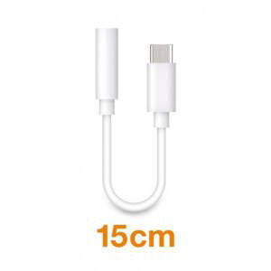 Audio adaptér Aligator USB-C na 3,5 mm Jack, biela