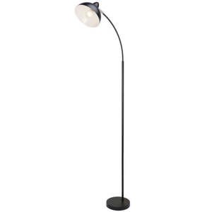 Podlahová rustikálna kovová lampa, E27 1X MAX 40W, čierna