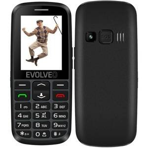 EVOLVEO EasyPhone EG, mobilní telefon pro seniory s nabíjecím stojánkem (černá barva) EP-550-EGB