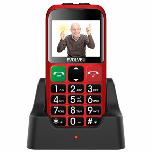 EVOLVEO EasyPhone EB, mobilný telefón pre seniorov, červená EP-850-EBR