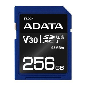 ADATA V30S/SDXC/256GB/95MBps/UHS-I U3 / Class 10 ASDX256GUI3V30S-R