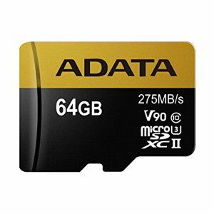 Adata/micro SDXC/64GB/275MBps/UHS-II U3 / Class 10/+ Adaptér AUSDX64GUII3CL10-CA1