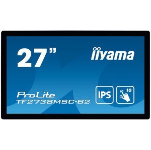 27'' iiyama TF2738MSC-B2: IPS, FullHD, capacitive, 10P, 500cd/m2, DP, HDMI, DVI, 16/7, IP1X, černý TF2738MSC-B2
