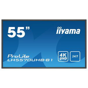 55'' iiyama LH5570UHB-B1: VA, 4K UHD, 700cd/m2, 24/7, LAN, Android 9.0, černý LH5570UHB-B1