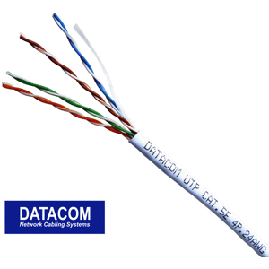 DATACOM UTP Cat5e PVC kabel 305m (drát), bílý 1107