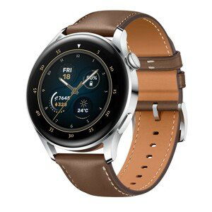 Huawei Watch 3 Pro/Silver/Elegant Band/Brown Galileo-L40E