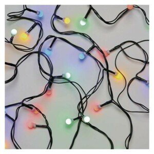EMOS Lighting LED vianočná cherry reťaz – guličky, 30 m, vonkajšia aj vnútorná, multicolor, časovač
