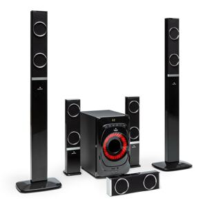 Auna Areal 825 5.1 Reproduktorový systém 200 W RMS BT USB SD AUX Diaľkové ovládanie