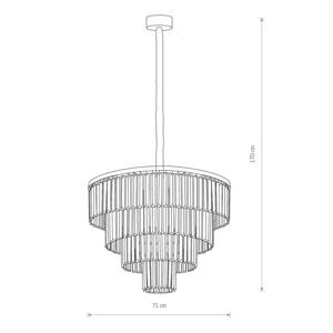 Závesné svetlo Cristal priehľadná/strieborná Ø71cm