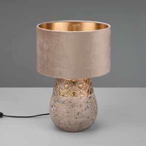 Stolová lampa Kiran, Ø 26 cm, keramika, sivá
