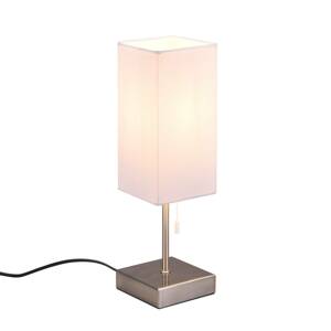 Stolová lampa Ole nabíjací výstup, biela/nikel