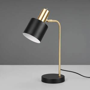 Stolová lampa Adam, 1-plameňová, čierna/zlatá