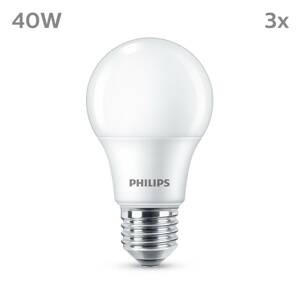 Philips LED E27 4,9W 470lm 2 700 K matná 3 ks