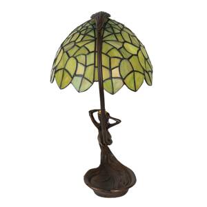 Stolová lampa 5LL-6098 v štýle Tiffany, zelená