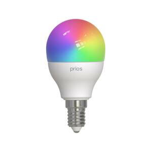 Prios LED E14 kvapka 4,9W RGBW WLAN matná