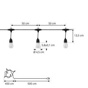 Prios Liezel LED reťaz 10,3W RGB 3 000 K Tuya