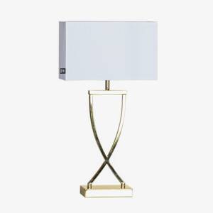 By Rydéns Omega stolová lampa mosadz/biela 52 cm