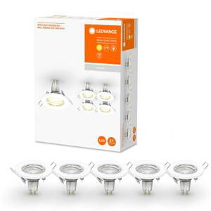 LEDVANCE LED svetlo GU10 Recessed sada 5 ks biela