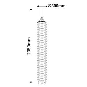 Závesné svietidlo Capiz s mušľami, výška 235 cm