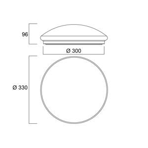 Sylvania Start Surface stropné LED svetlo, Ø 33 cm