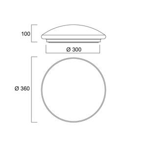 Sylvania Start Surface stropné LED svetlo, Ø 36 cm