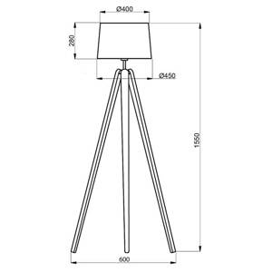 Aluminor Essence trojnohá stojaca lampa, čierna