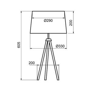 Aluminor Tropic stolová lampa chróm, kábel červená