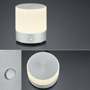 BANKAMP Button stolná LED lampa 18,5 cm hliník