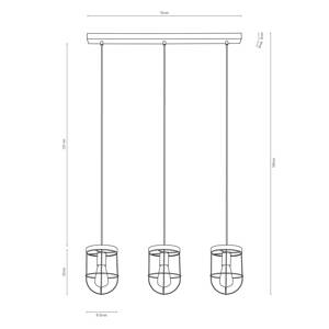 Envolight Neptuna závesná lampa 3-pl., lineárna