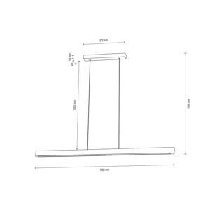 Envolight Lineo závesné LED borovica tmavá 118 cm