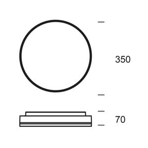 Stropné LED svetlo Subra IP54 TRIAC 3 000K