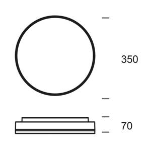 Stropné LED svetlo Subra IP54 DALI 3 000K