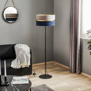 Stojaca lampa Duo modrá/sivá/zlatá 145 cm