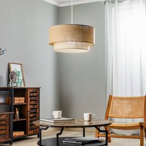 Závesná lampa Boho jute prírodná hnedá Ø45cm 1-pl.