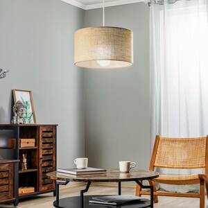 Závesná lampa Jute cylinder hnedá Ø40cm 1-pl