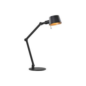 Stolná lampa Lucande Silka, nastaviteľná, čierna